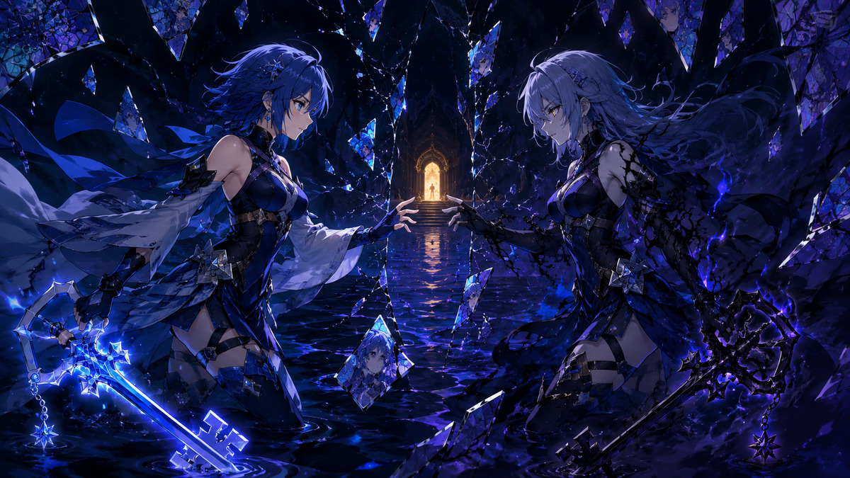 Aqua corrupted as Anti-Aqua in the Realm of Darkness