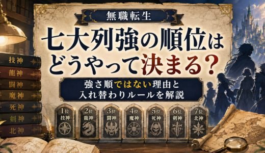 【無職転生】七大列強の順位はどうやって決まる？強さ順ではない理由と入れ替わりルールを解説